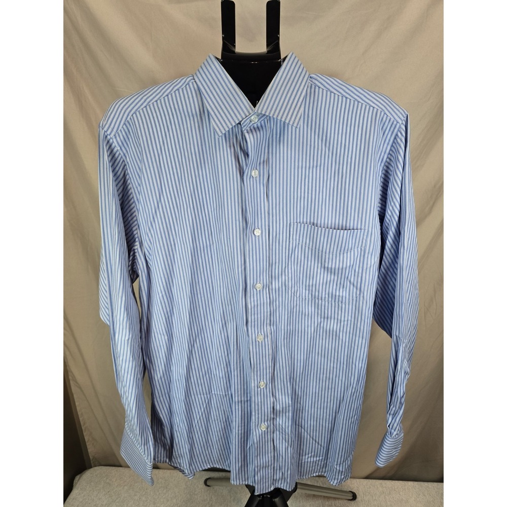 Alex Andre London Button Down Business Dress Blue 16-1/2 By 42